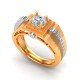 Gold Solitaire Wedding Ring