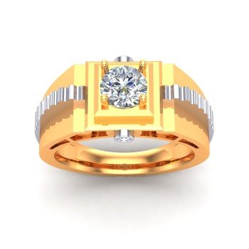 Gold Solitaire Wedding Ring