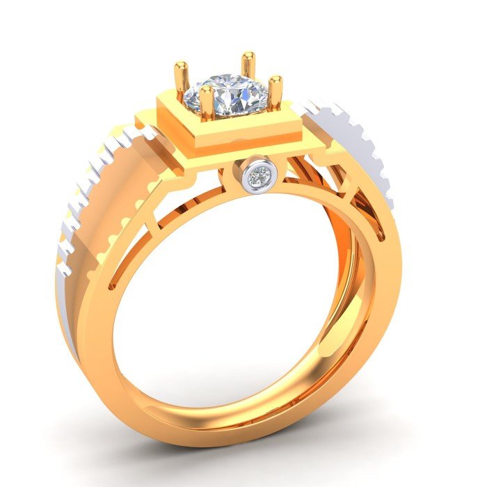 Gold Solitaire Wedding Ring