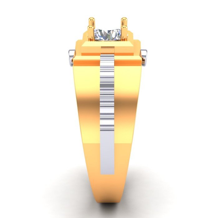 Gold Solitaire Wedding Ring