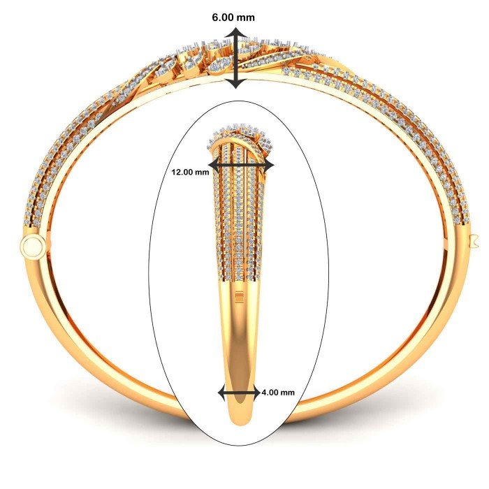 Oval Shape Gold Bracelet