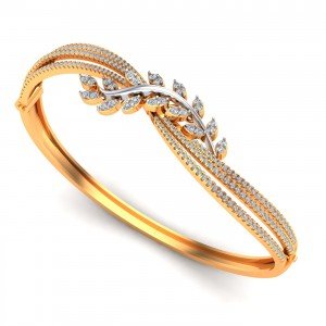 Gold & American Diamond Wedding Bracelet