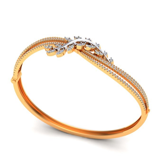 Gold & American Diamond Wedding Bracelet