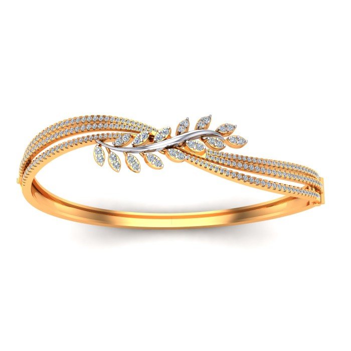 Gold & American Diamond Wedding Bracelet