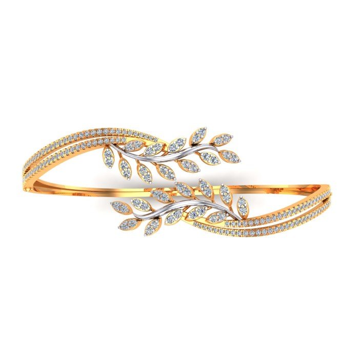 Leaves Gold Bangle for Women