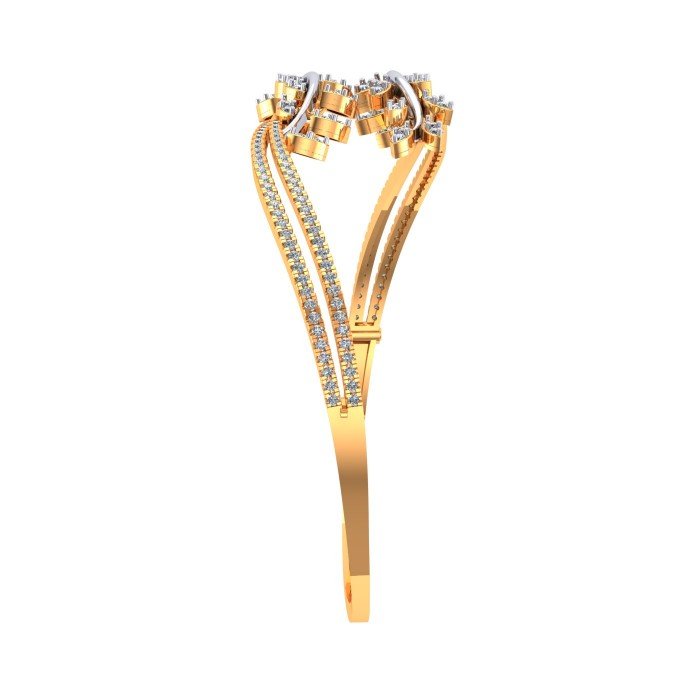 Leaves Gold Bangle for Women