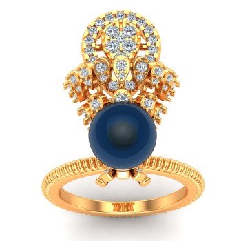 Pearl Gold Cocktail Ring