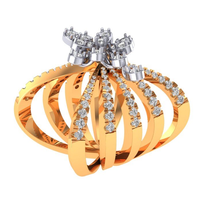 Unique Gold Cocktail Ring