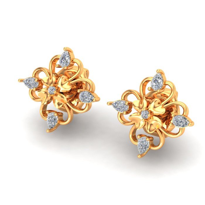 Pear Diamond Earring