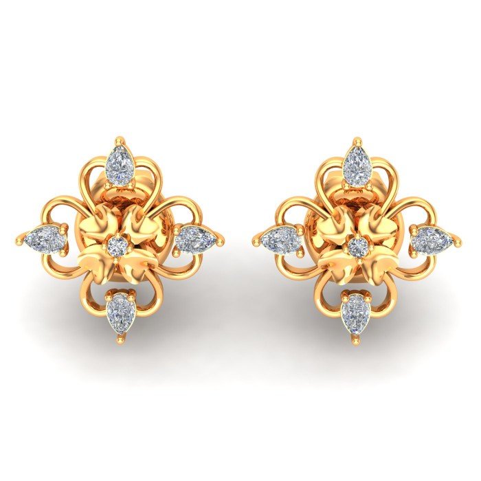 Pear Diamond Earring