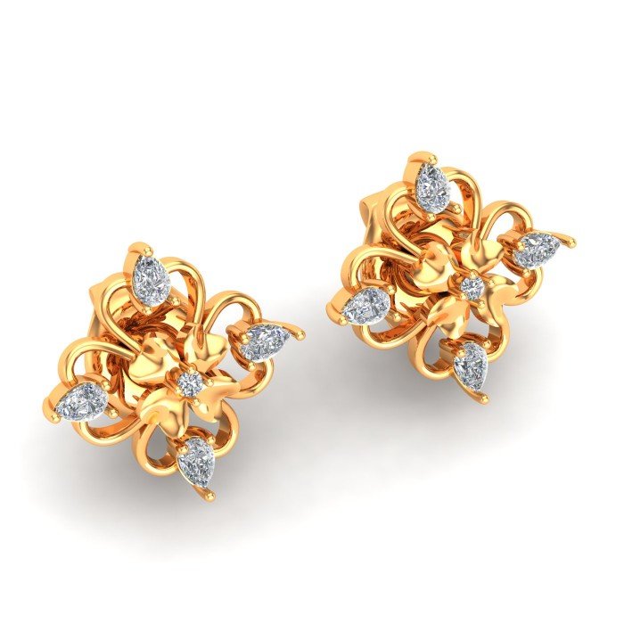 Pear Diamond Earring