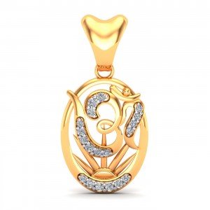 Om Surya Gold Pendant