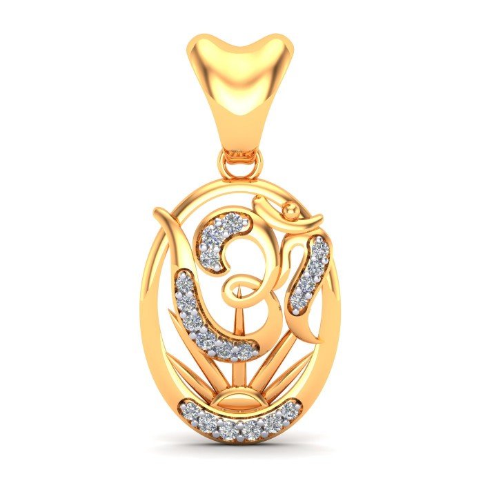 Om Surya Gold Pendant