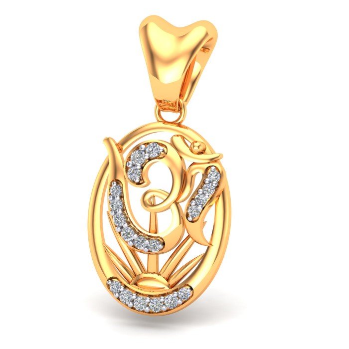 Om Surya Gold Pendant