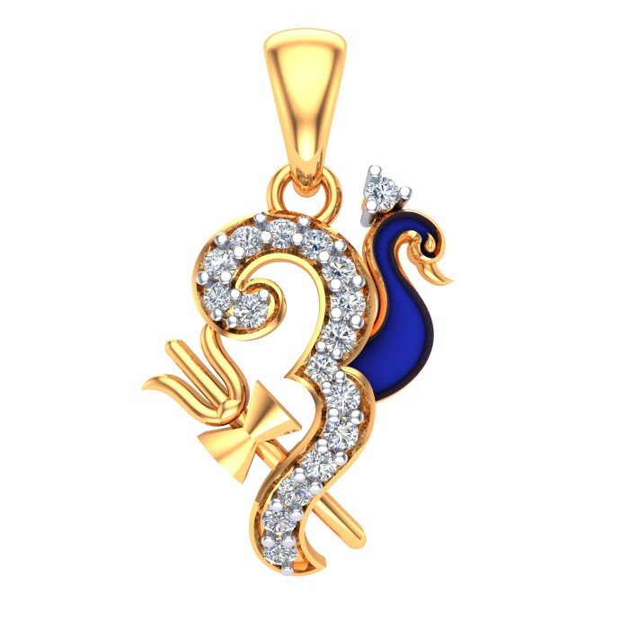 Peacock Om Pendant