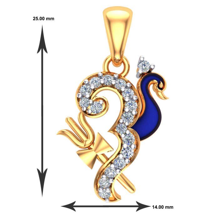 Peacock Om Pendant