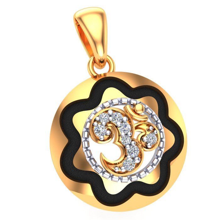 Round Shape Om Pendant