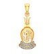 Om Trishul Damru Gold Pendant