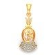 Om Trishul Damru Gold Pendant