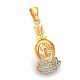 Om Trishul Damru Gold Pendant