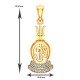 Om Trishul Damru Gold Pendant