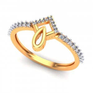 Casual Gold Womens Ring