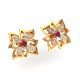 Ruby Stud Gold Earring