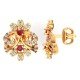 Unique Ruby Gold Earring