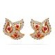 Ruby Stone Gold Earring