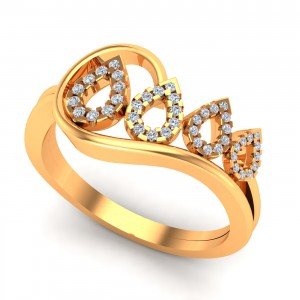 Pear Gold Ring