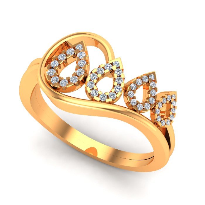 Pear Gold Ring
