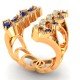 Gold Blue Sapphire Ring