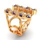 Gold Blue Sapphire Ring