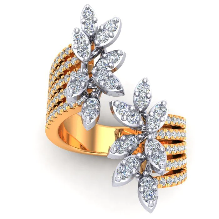 Parita Polki Dull Gold Indian Cocktail Ring – Attrangi