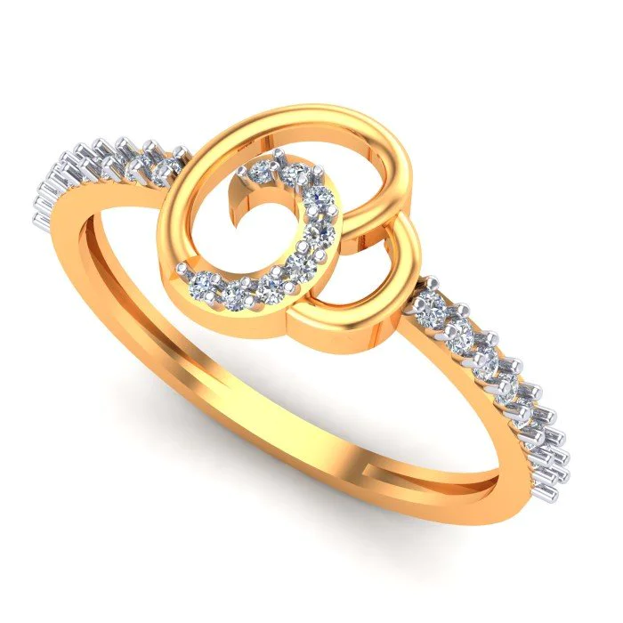 Buy Cz Delicate Ring With Black 2 Tone Rhodium Plating 428400 | Kanhai  Jewels