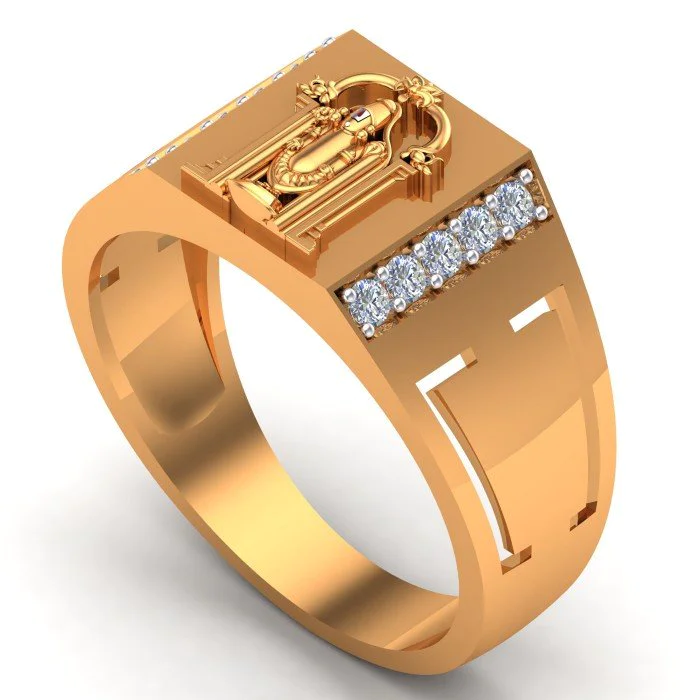Tirupati Balaji Gents Ring 49jewels