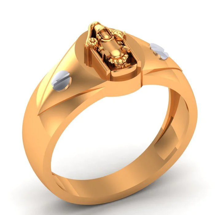 Exquisite Gold Plated Sri Tirupati Balaji Ring with CZ Stones | Lord  Venkateswara Swamy Cubiz Zironica -