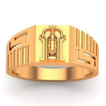 Buy 22Kt New Model Venkateswara Swamy Gold Ring For Men 97VM1510 Online  from Vaibhav Jewellers