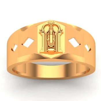 22K Lord Balaji Gold Ring | Raj Jewels