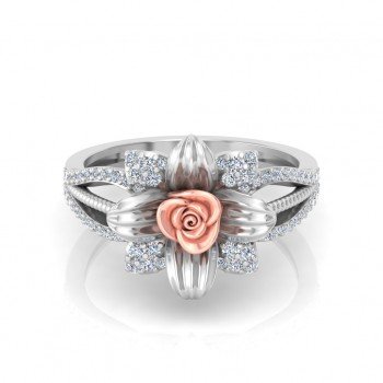 Twisted Flower Rose Ring