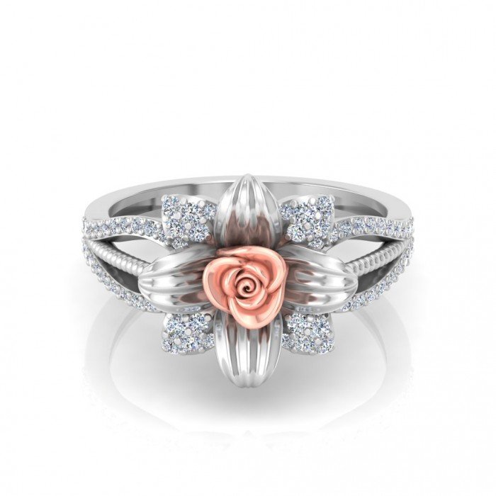 Twisted Flower Rose Ring