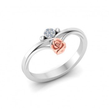 Round Cluster Rose Ring