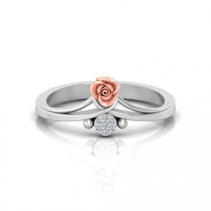 Round Cluster Rose Ring