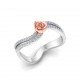 Women Cross Rose Ring