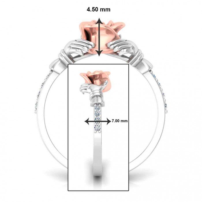 Hand Rose Ring