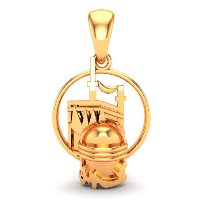 Makka Madina Gold Pendant