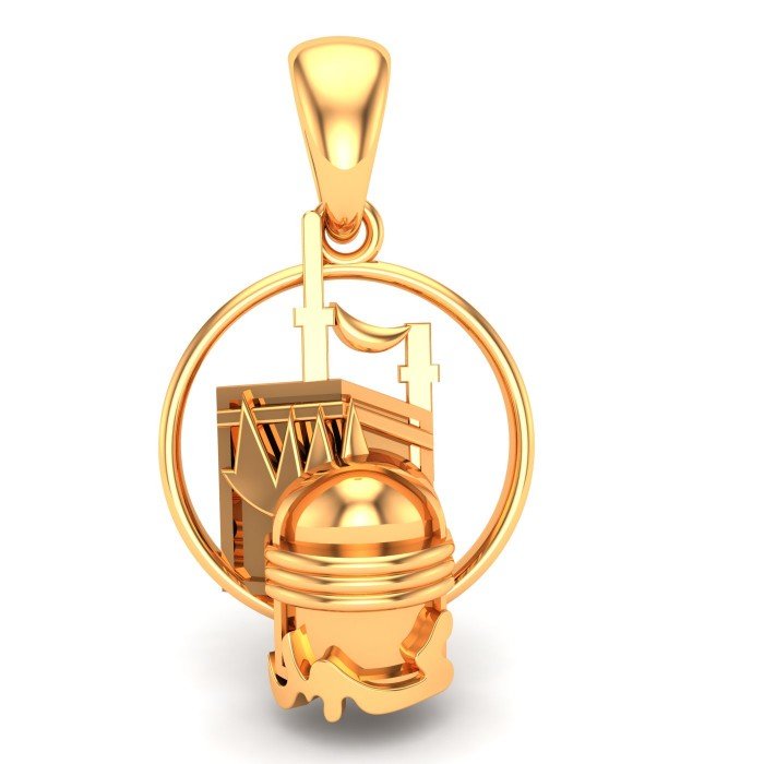 Makka Madina Gold Pendant