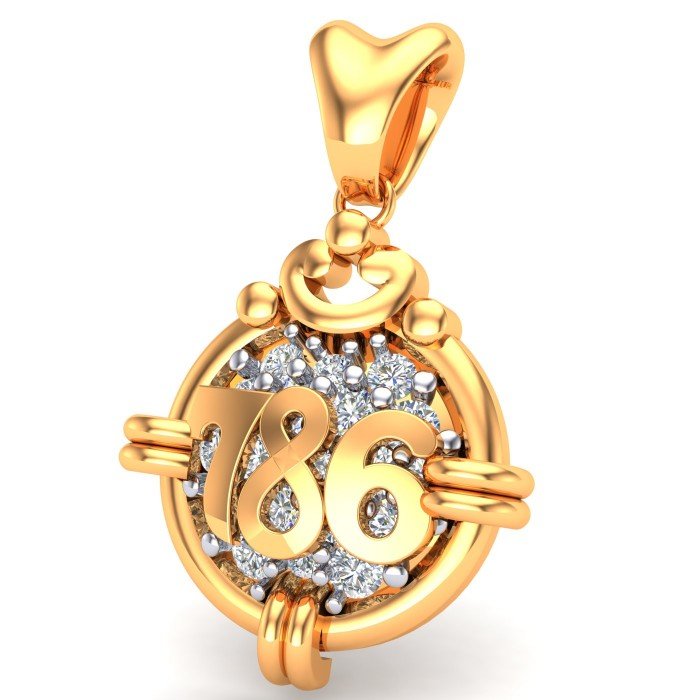 786 Gold Pendant