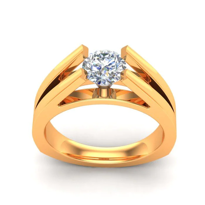 Enthralling Single Stone Diamond Finger Ring