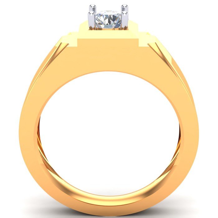 Gold Gents Solitaire Ring